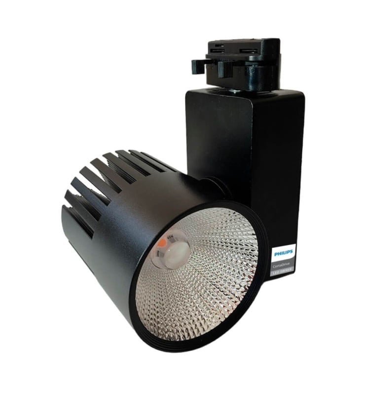 Spot LED 40W UPPSALA Noir PHILIPS Driver - rail Monophasé CRI+98 - Image 1