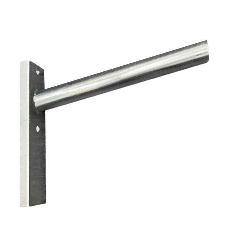 Support lampadaire colonne/mur acier galvanisé 60 cm - Image 1