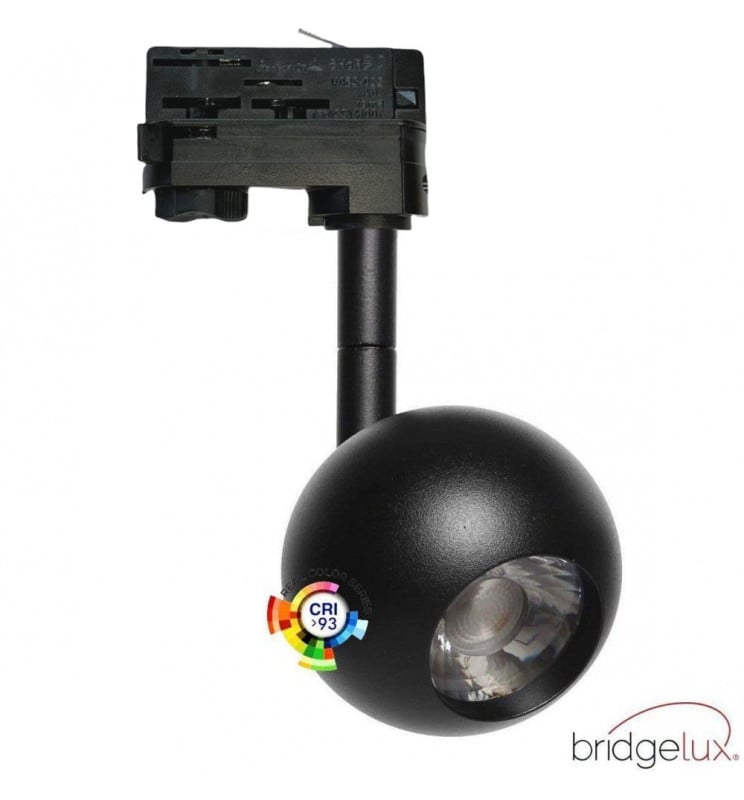 Spot LED 10W FENIX - NOIR - Rail Triphasé -/CRI+93 - Image 1