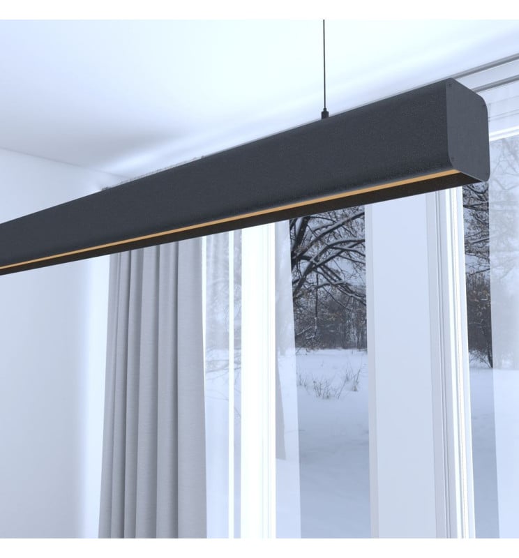 Suspension LED Linéaire ANTOINE Noir 0,5m-2m - Image 1