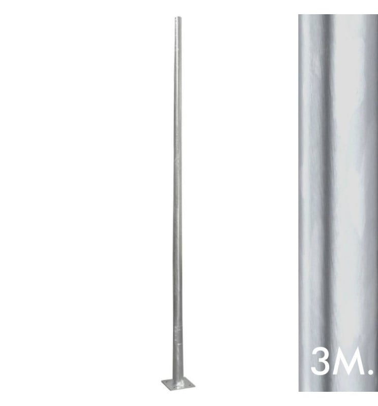 Colonne troncoconique galvanisée 3 m pointe 60 mm - Image 1