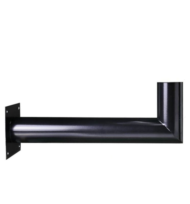 Support lampadaire solaire mural acier noir 54 cm - Image 1