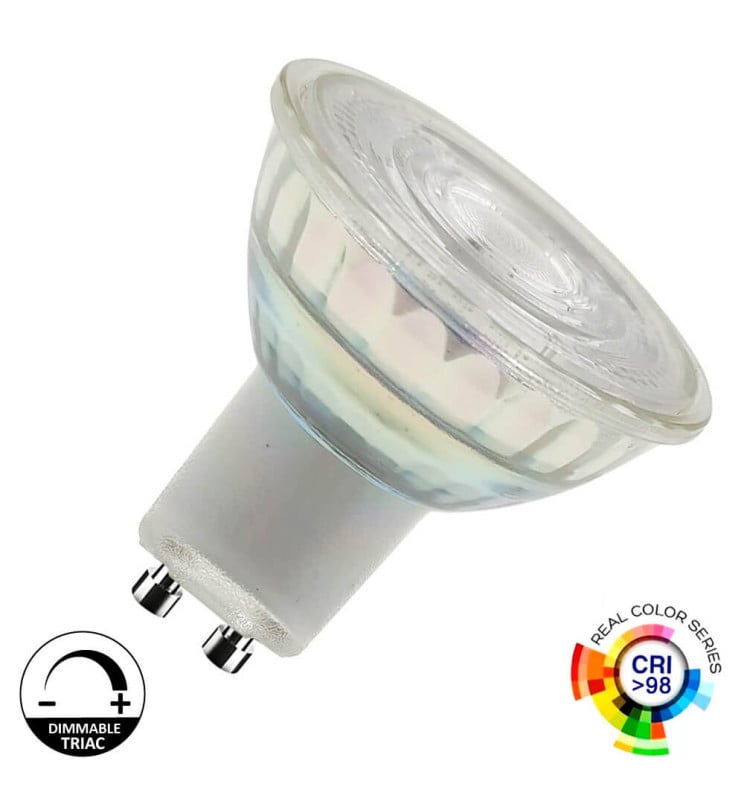 LED GU10 8W Crystal Haute Luminosité 24° TRIAC - Image 1