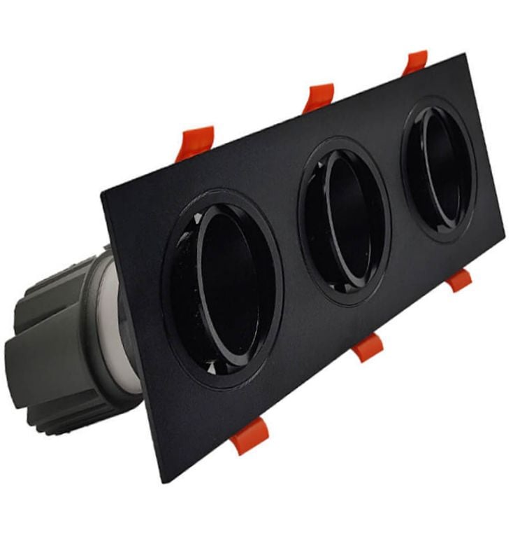 Downlight LED 45W Triple Orientable Noir CRI92 UGR13 - Image 1