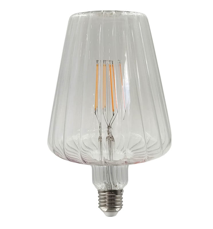 Ampoule LED filament CONIQUE 6W E27 Ambre Décorative - Image 1