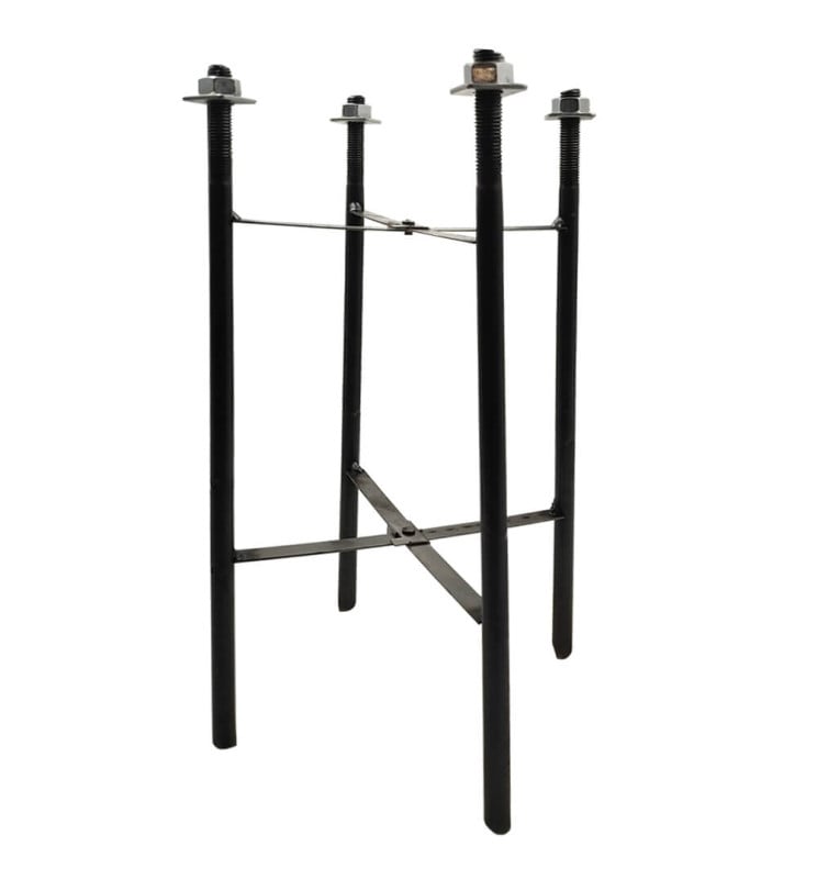 Kit 4 boulons 40 cm + gabarit 22x22 cm lampadaire - Image 1