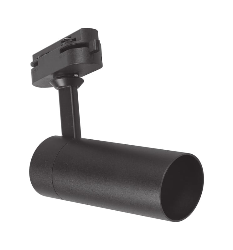 Spot sur Rail - BORNE NOIR - Pour lampes GU10 / Aluminium Monophasé - Image 1