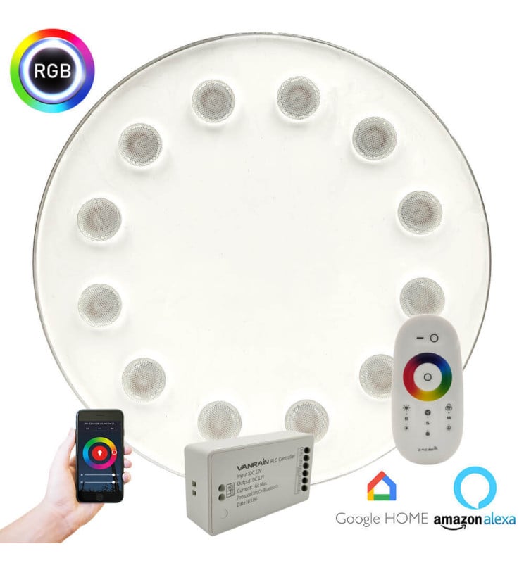 Ampoule LED Piscine RGB PAR56 36W IP68 DC12V INOX 316 - Image 1