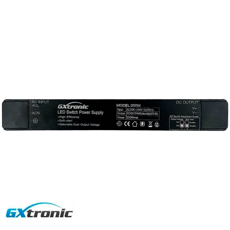 Alimentation GXtronic 250W 12V/24V IP42 - Image 1