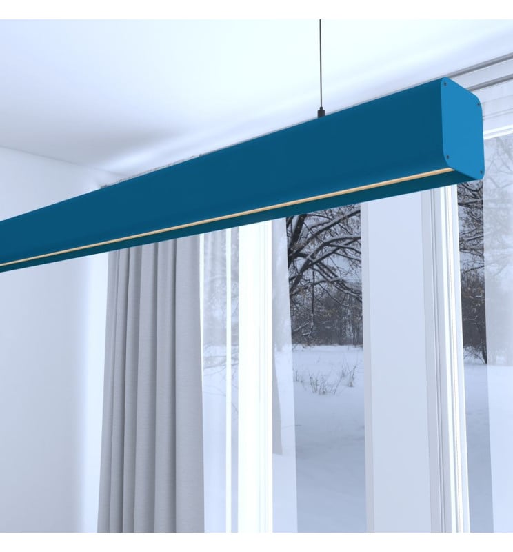 Suspension LED ANTOINE Linéaire Bleu Azur 0,5-2m - Image 1