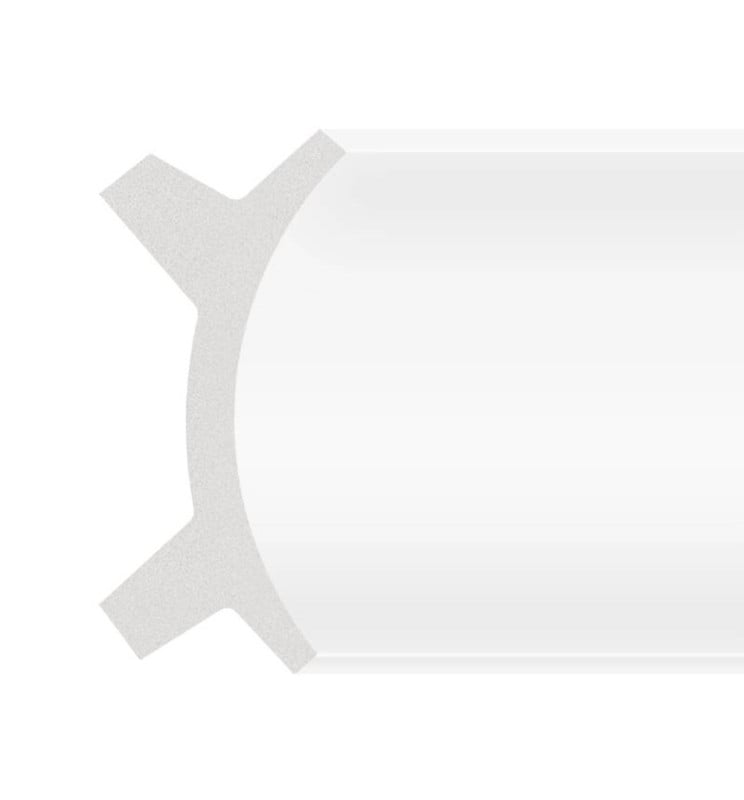 Moulure polystyrène courbe double LED 2m - Image 1