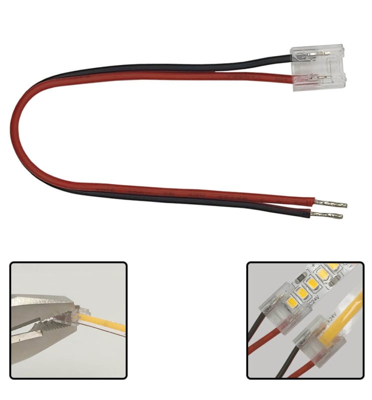 Connecteur LED COB SMD 8-10mm transparent IP20 - Image 1