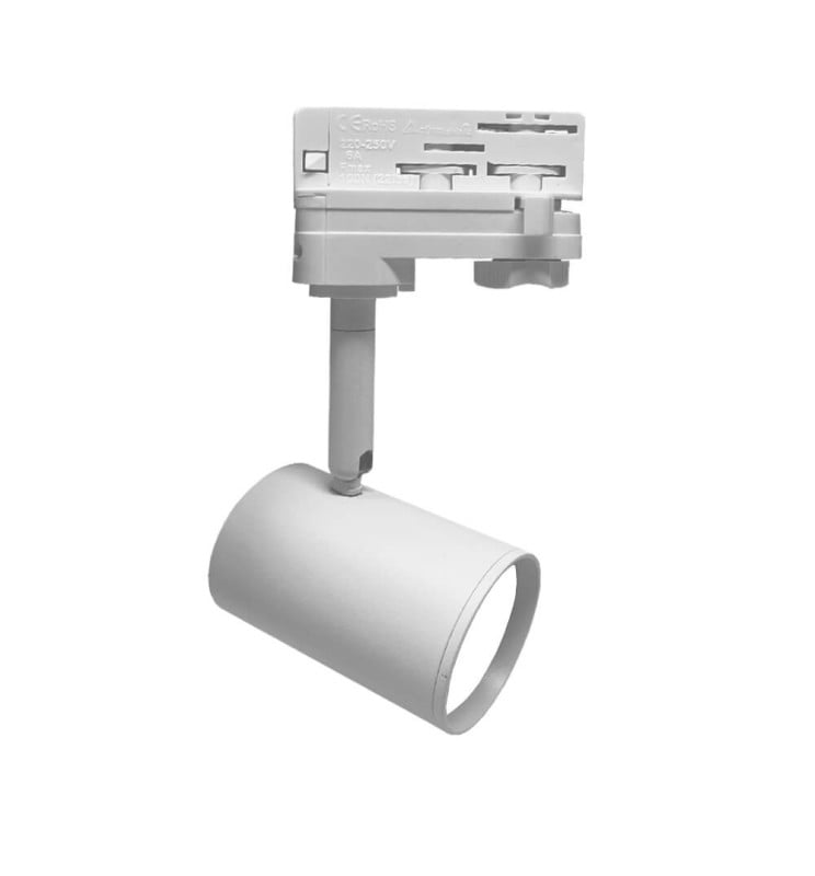 Spot Rail BLANC - culot GU10 / Triphasé - Image 1