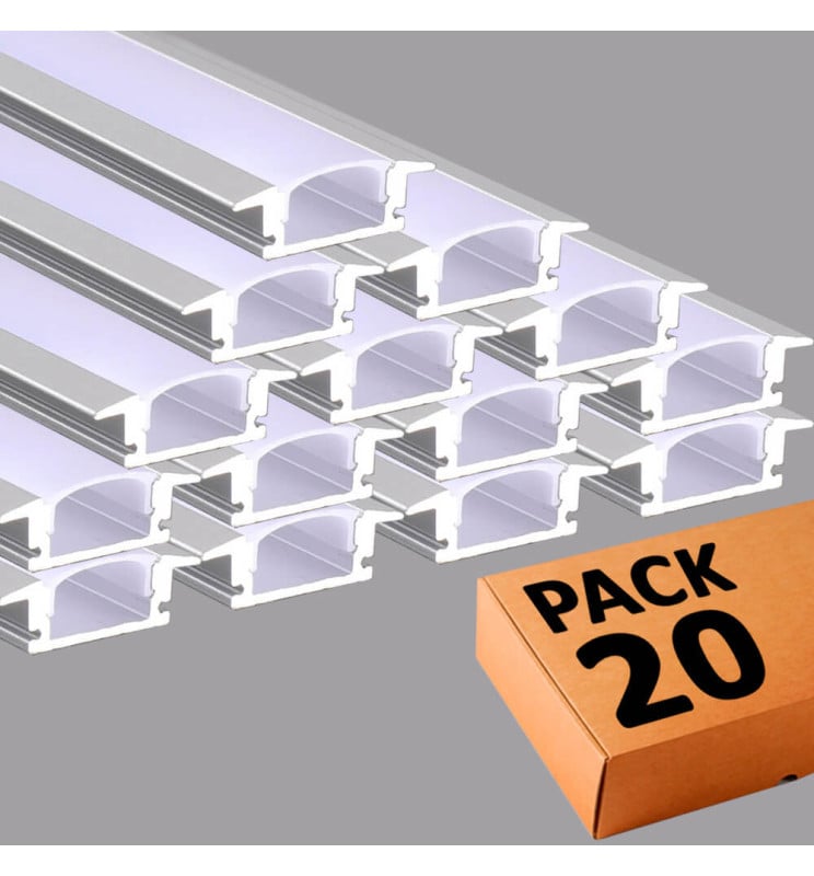 PACK - Profilé 2 m - Aluminium  - encastrer - Image 1