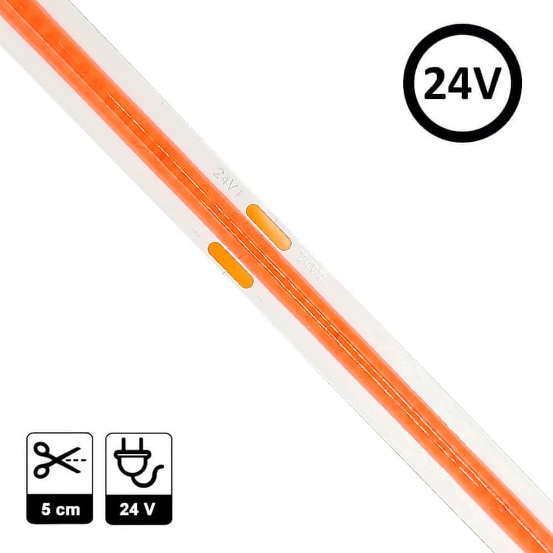 Ruban LED COB 24V 480LED/m 5m CRI92 IP20 - Image 1