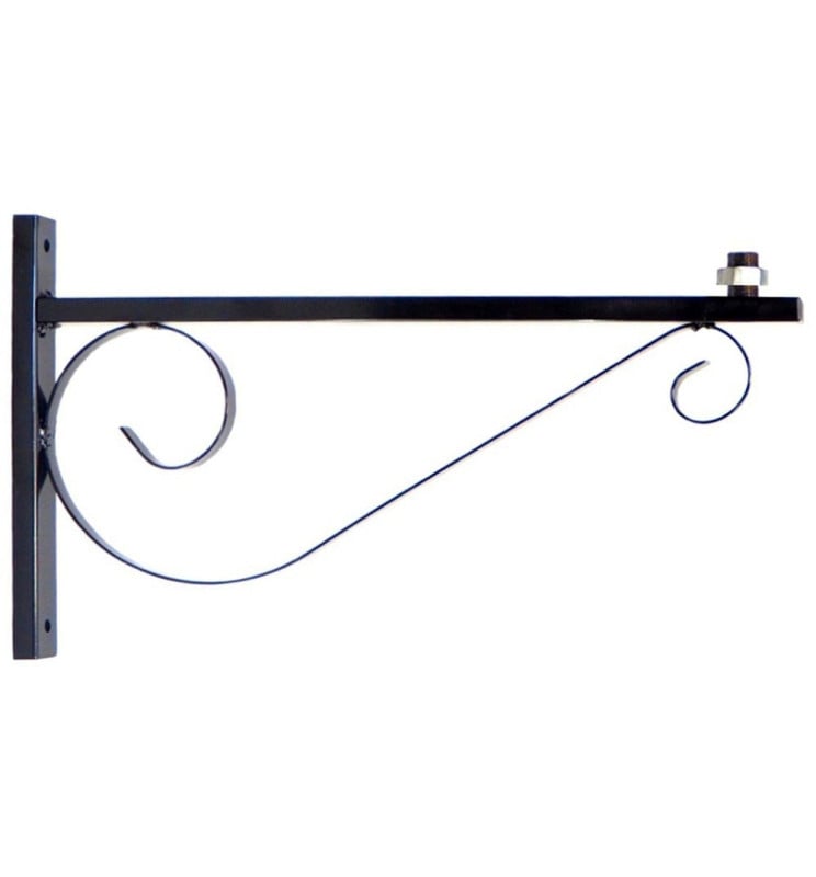 Support mural et colonne modèle Forja 60cm Noir brillant - Image 1