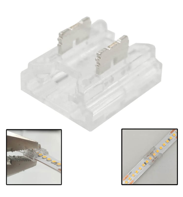 Connecteur pour Rubans LED COB + SMD (8mm - 10mm) -IP65 - Image 1