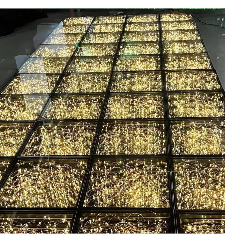 Sol LED Effet 3D InfinityLED STARS Or 1m2 - Image 1