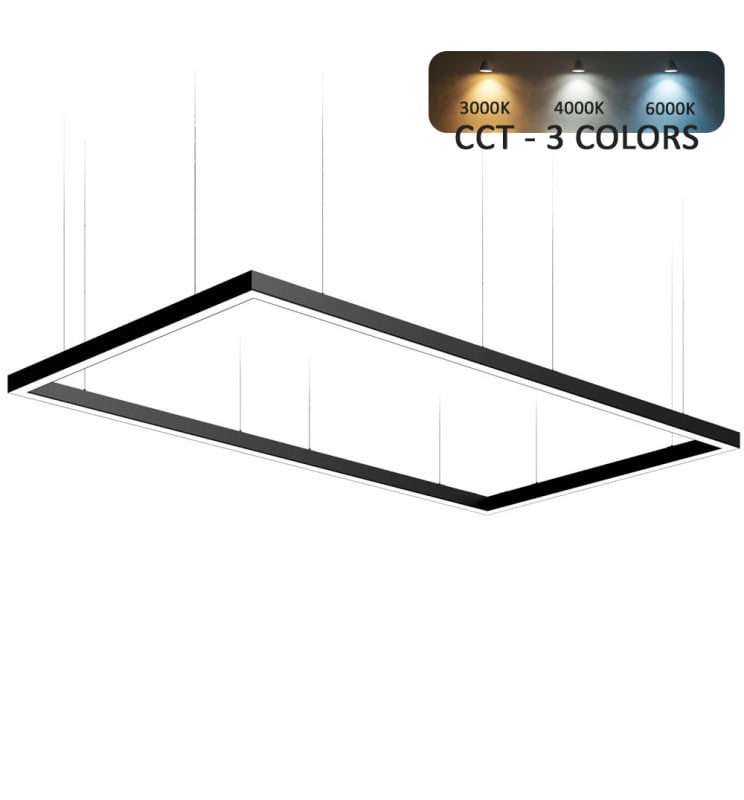 Lampe LED POLARIS rectangulaire 220W 180x150cm 3CCT - Image 1