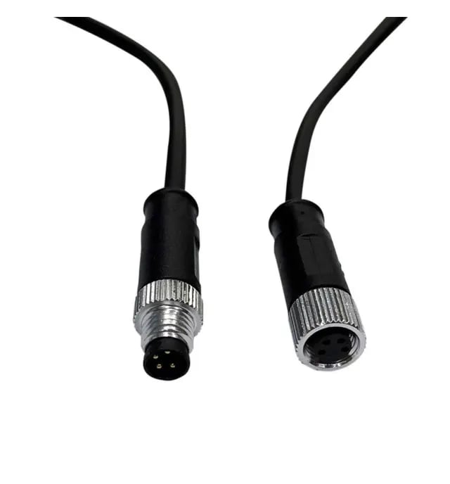 Connecteur étanche M8 mâle/femelle IP68 12-24V - Image 1