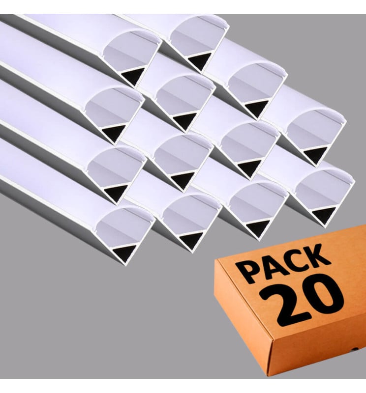Pack profil alu angle 90° L 2m LED - Image 1