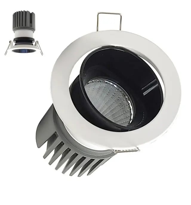 Encastré LED 15W Orientable Blanc Noir CRI92 UGR13 - Image 1