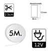Néon LED 5m vert 6mm 12V coupe 2,5cm - Image 3