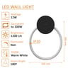Applique Murale LED SATURNO 12W Anneau 3500K IP20 - Image 2