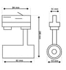 Spot Rail LED 8W Triphasé / NOIR - 24º - HAUT LUMEN 165Lm/W - Image 2