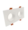 Anneau Cadre Double GU10 LED Orientable Blanc - Image 1