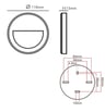 Balise LED Slim 3W circulaire noire IP65 - Image 3