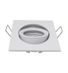 Anneau d'encastrement réglable Carré pour LED GU10 MR16 -84mm - Aluminium - Image 1