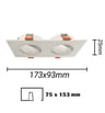 Anneau Cadre Double GU10 LED Orientable Blanc - Image 2