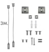 Kit suspendu universel argent câble 3m x2 - Image 1