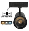 Projecteur LED 40W - 26W NEW MAYA Noir Rail TRIPHASÉ - CCT - CRI+92 / UGR13 - HAUT LUMEN - Image 5