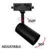 Spot sur Rail - BORNE NOIR - Pour lampes GU10 / Aluminium Monophasé - Image 4