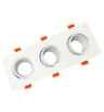 Anneau Cadre Triple GU10 LED Orientable Blanc - Image 1