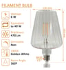 Ampoule LED filament CONIQUE 6W E27 Ambre Décorative - Image 2