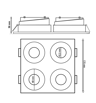 Cadre basculant quadruple Oculus GU10/MR16 blanc - Image 2