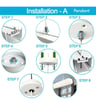 Kit suspension universel câble acier 2m x2 blanc - Image 2