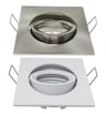 Anneau d'encastrement réglable Carré pour LED GU10 MR16 -84mm - Aluminium - Image 4