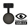 Applique LED NIZA Noir GU10 UGR13 Optique Nid Abeille - Image 4