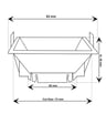 Anneau d'encastrement carré pour LED GU10 MR16 - URG19 - Image 2
