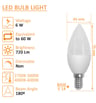 Ampoule LED Bougie 6W E14 C37 180° OSRAM DURIS E2835 - Image 2