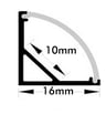Profilé alu angle blanc/noir LED 2m - Image 2