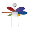 Ventilateur Plafonnier LED RAINBOW E27 53W Multicolore 76cm - Image 1
