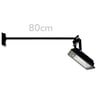 Support Noir pour Projecteur LED – Hauteur 80 cm – Fixation Murale Robuste pour Éclairage Extérieur - Image 3