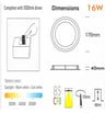 Downlight LED circulaire 16W OSRAM CCT UGR17 - Image 7