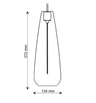 Suspension LED Filament Verre Fumé 4W Ambre - Image 2