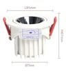 Downlight LED 5-12W Bridgelux CCT UGR11 CRI92 Blanc - Image 11